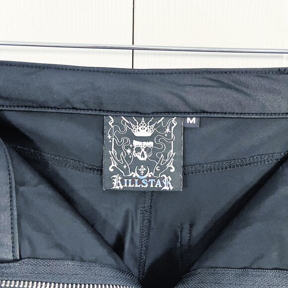 Killstar Sin With Me Disco Black Nylon Pentagram Leggings - Picture 3 of 6